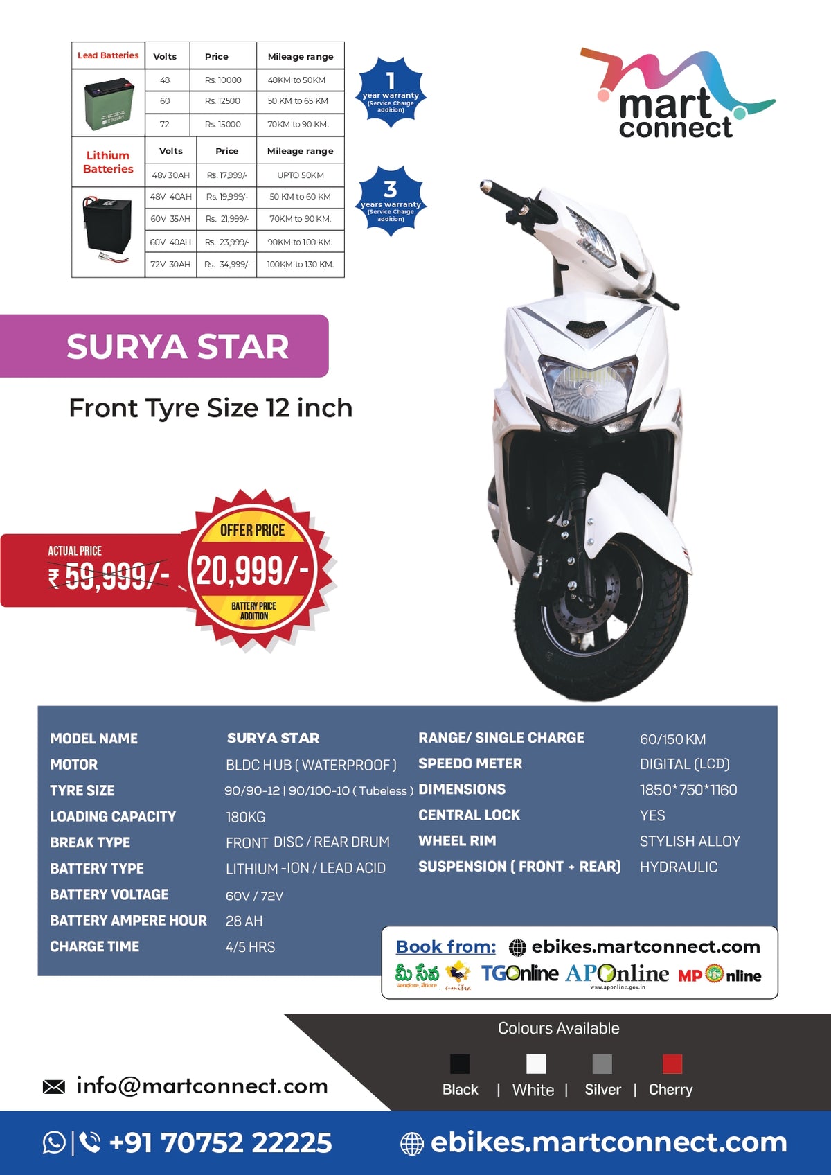 Mart Connect – Electric Scooter (Model: SURYA STAR)