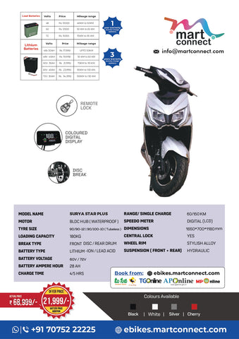 Mart Connect – Electric Scooter (Model: SURYA STAR PLUS)