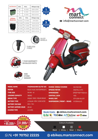 Mart Connect – Electric Scooter (Model: PADMASHRI ELITE 125)